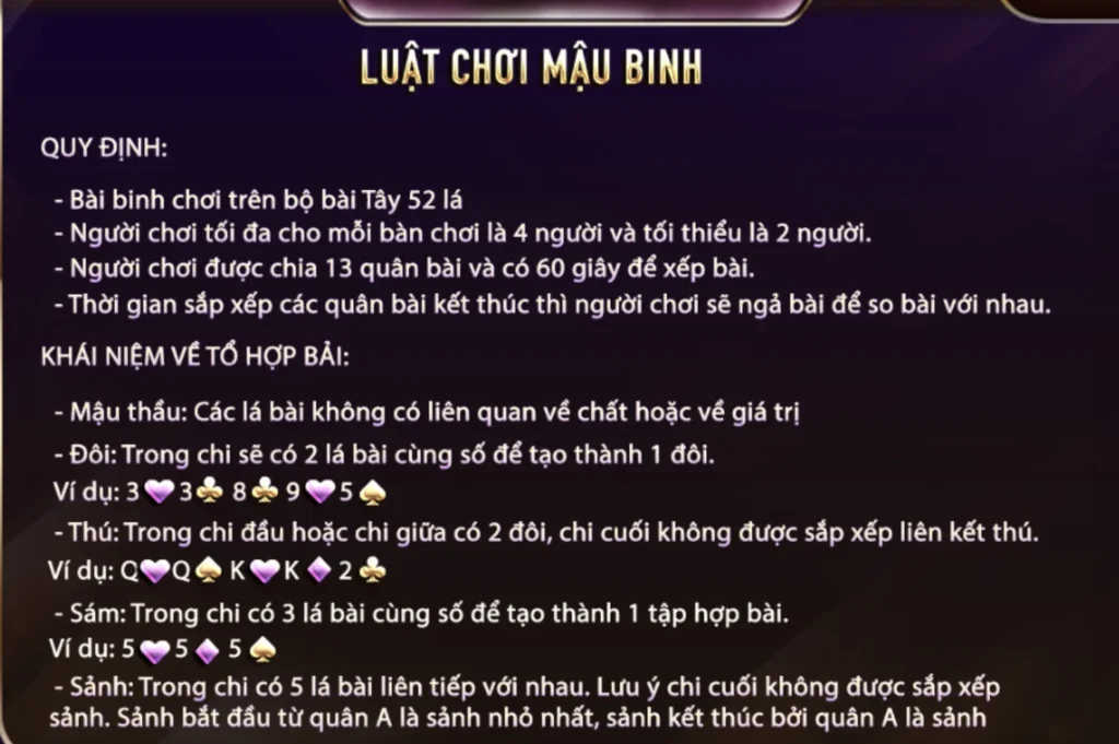 Luật chơi Mậu binh mà ai cũng nên biết