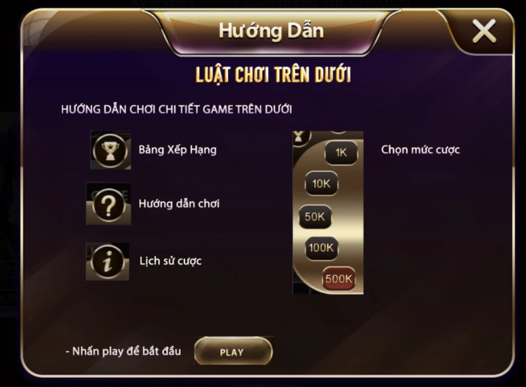 Luật chơi Trên dưới chi tiết