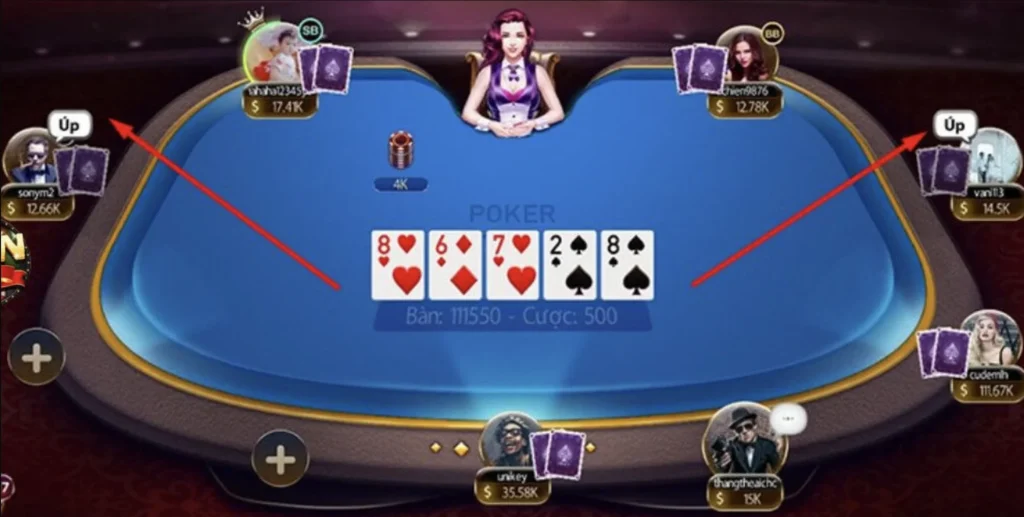 Bàn chơi Poker cùng với những Dealer xinh đẹp