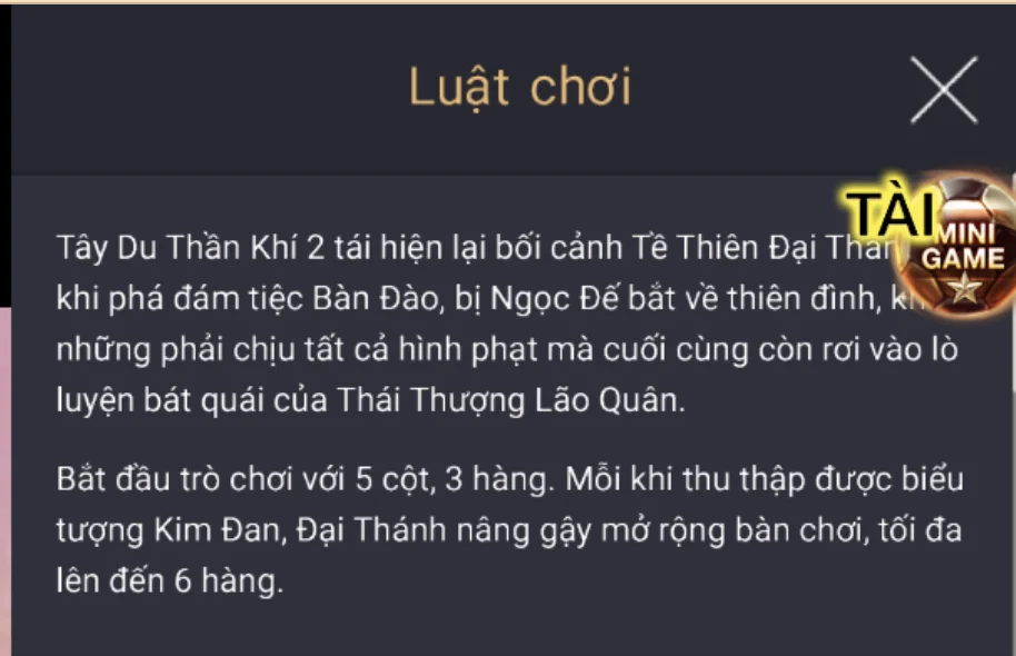 Luật chơi đầy đủ của Tây du thần khí